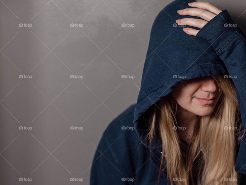 Woman in a state of depression 