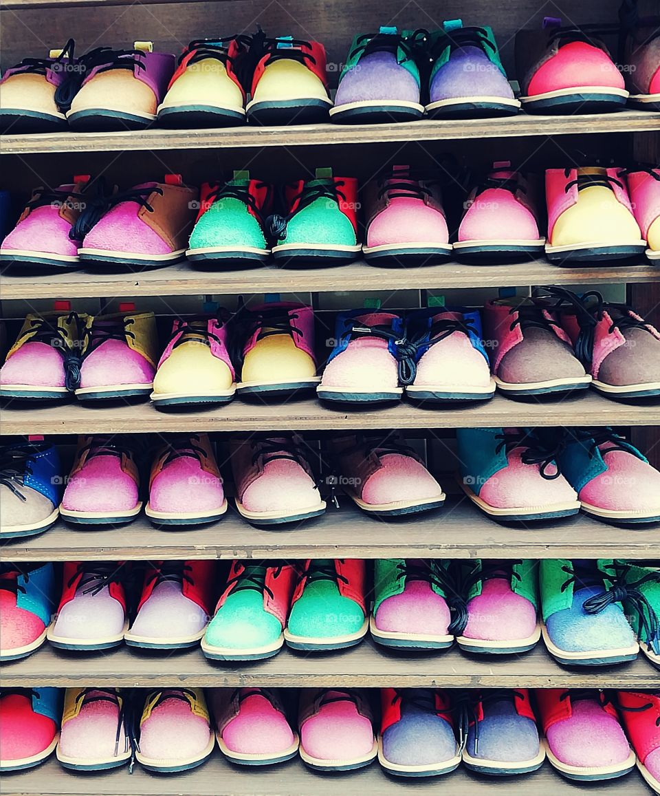 Colourful shoes