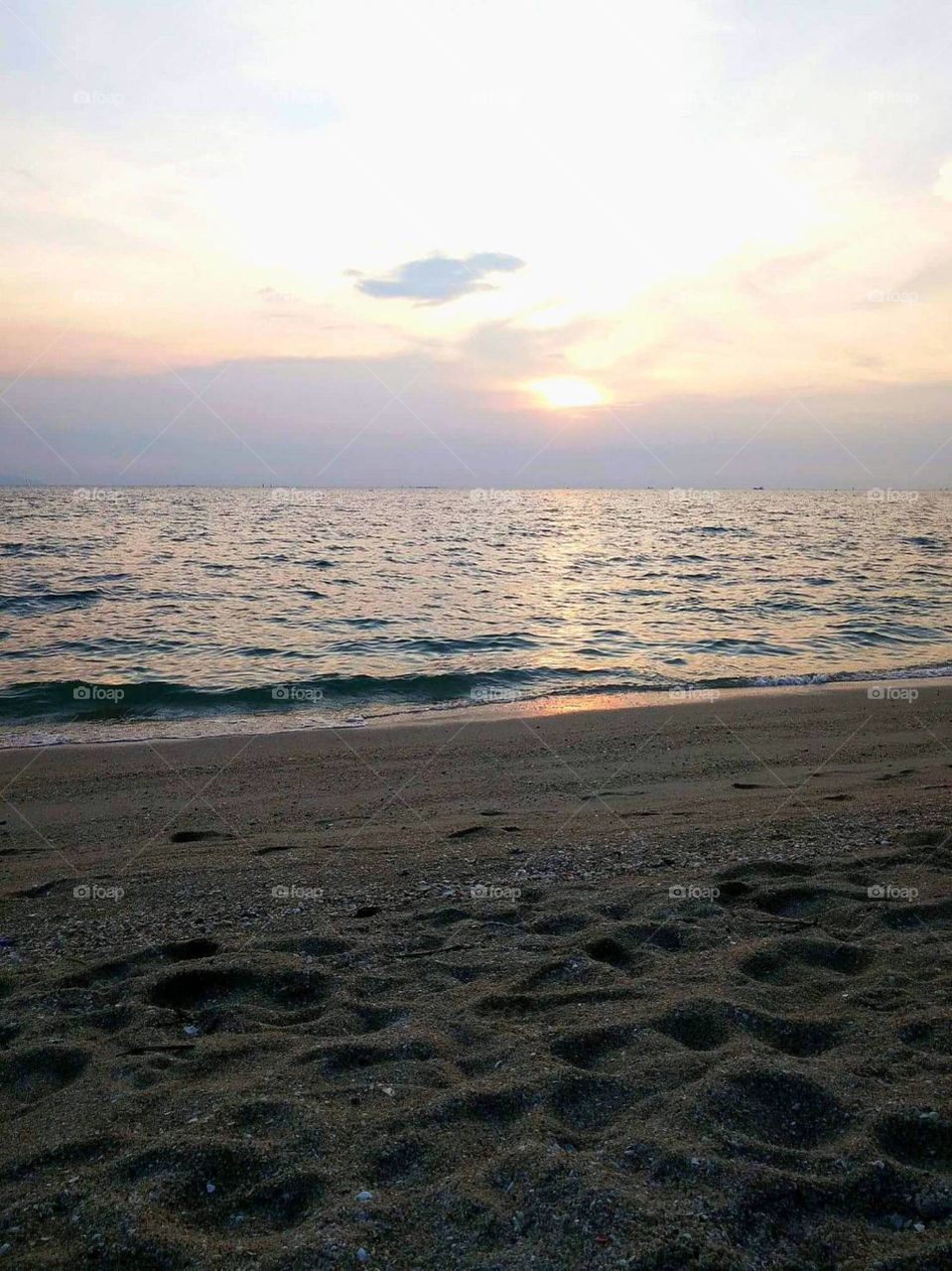 Sunset At Bangsaen Beach.