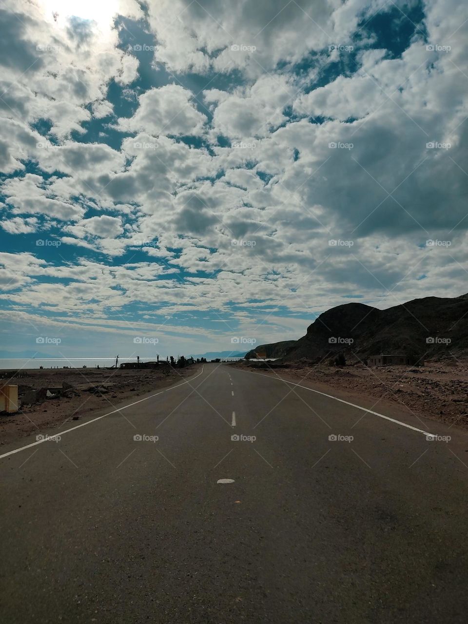 high way at cloudy day taba , sinai, Egypt