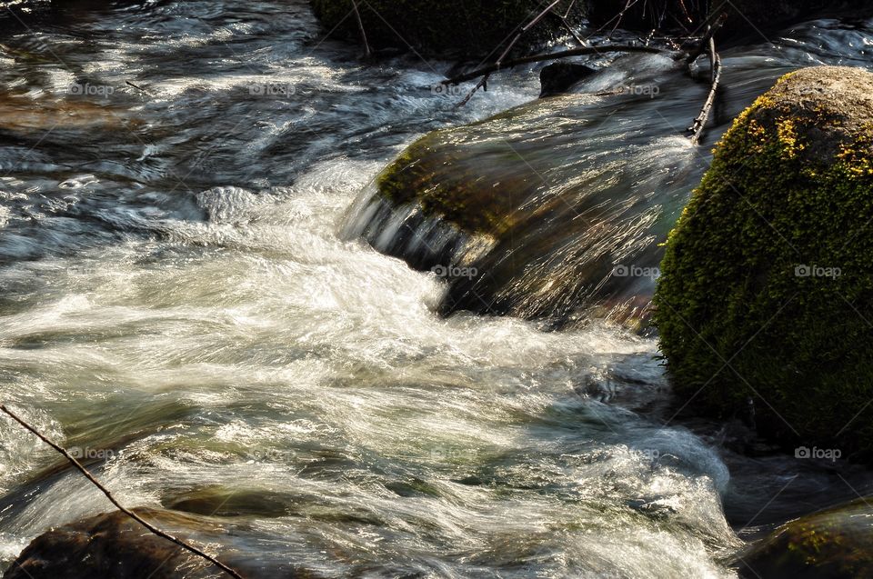 waterfall in the park in Poland