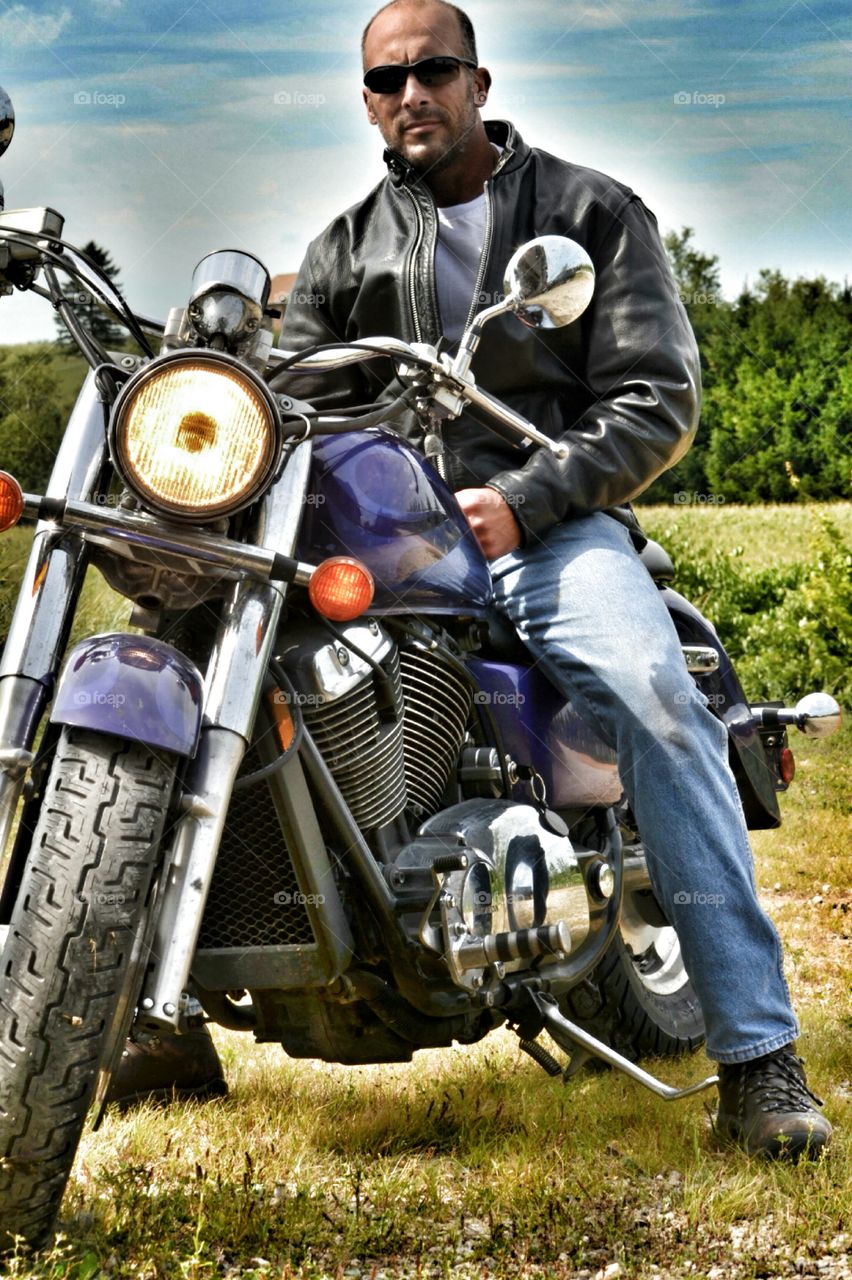 Man on the motorcycle