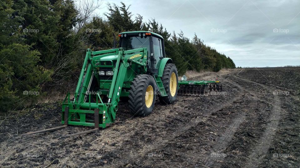 Tilling Up the Hayfield on My John Deere Tractor