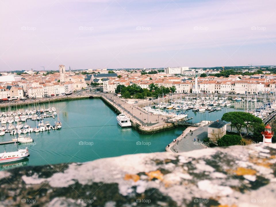View of marina in La Rochelle France 