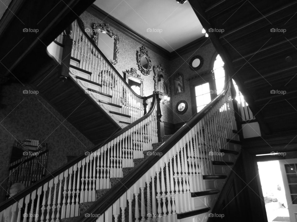 Grand Staircase at The Stanley Hotel. Estes Park, CO