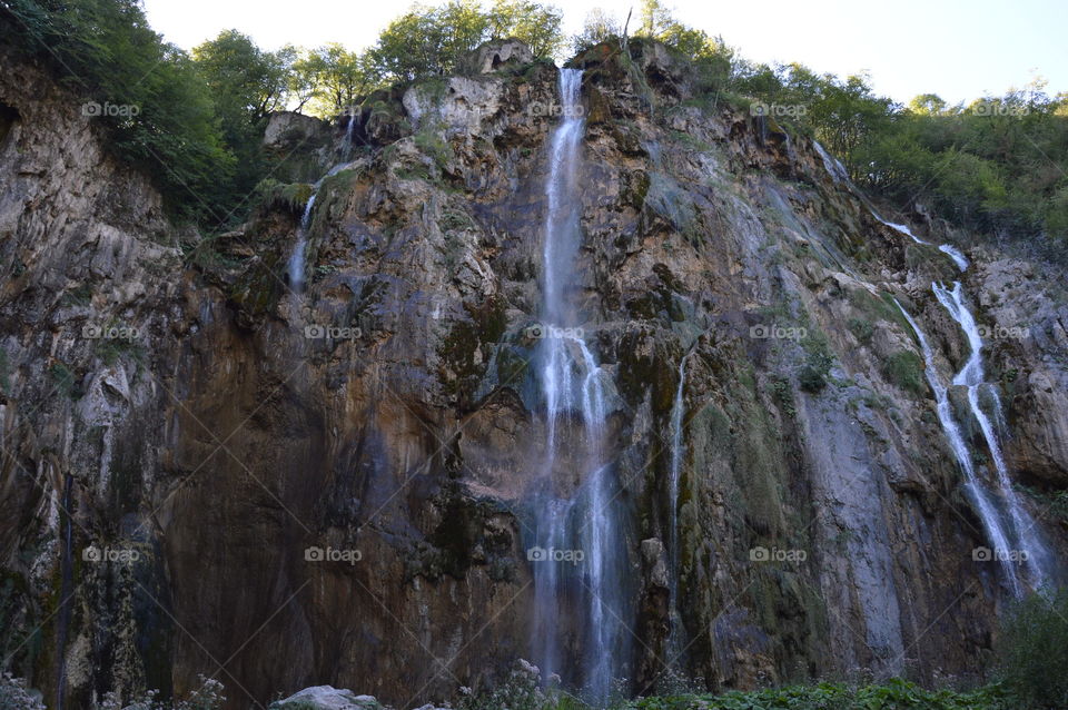 Waterfall Plitvice Lakes Croatia