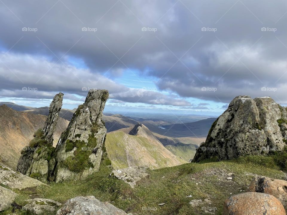 Climbing up Snowdon 