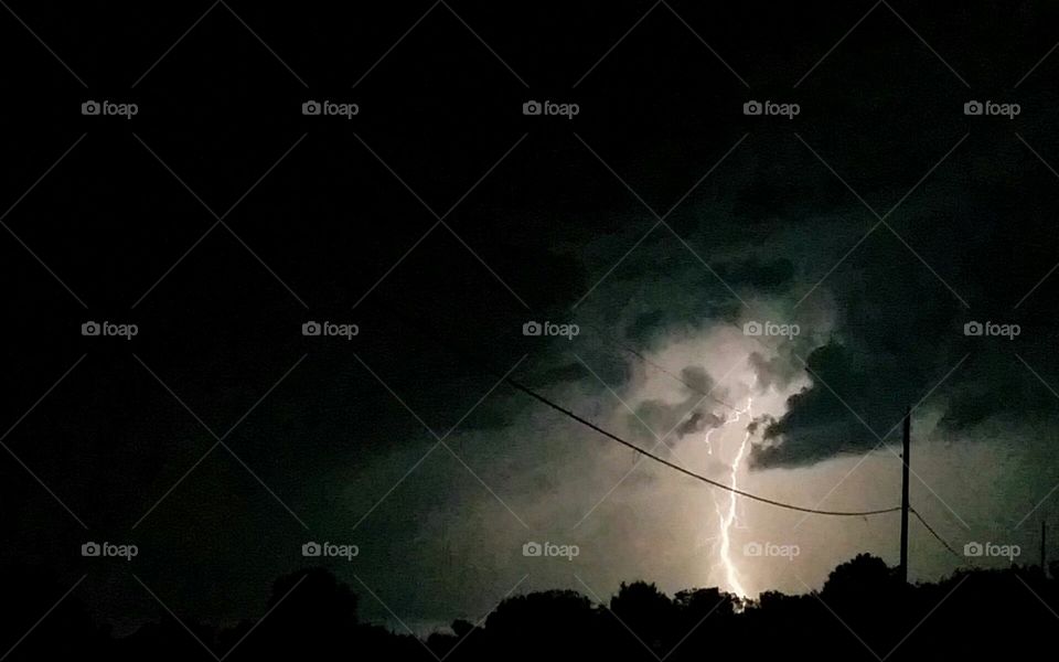 Lightning Strike During Tornado Warned Storm October 6th 2016