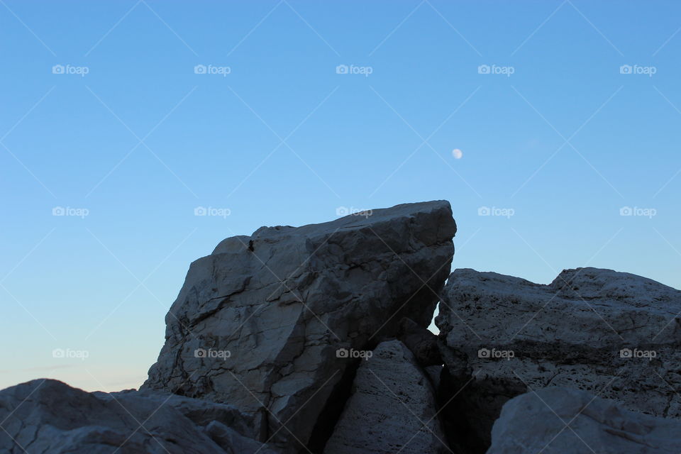 moon on the rocks