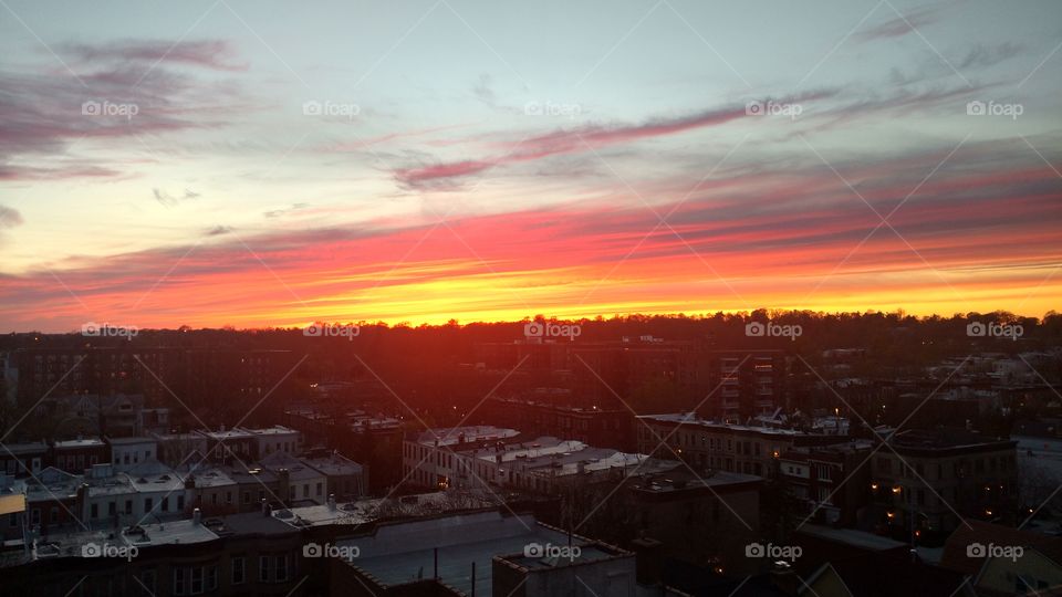 New York City Brooklyn sunset