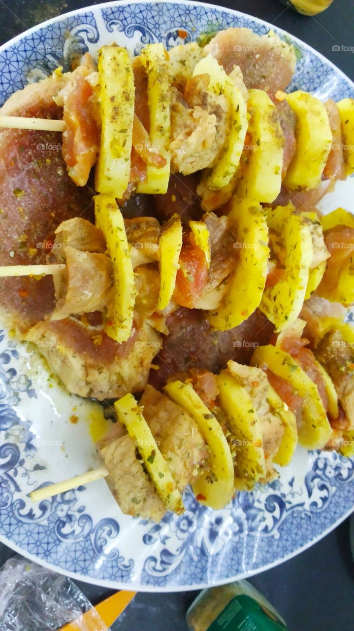 A delicious dinner at home ... grill from the oven ❤️