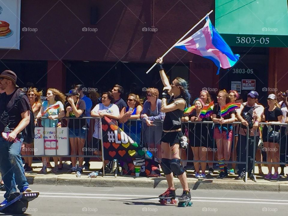 Pride parade Chicago 2018; all colorful rainbows and no shame. 
