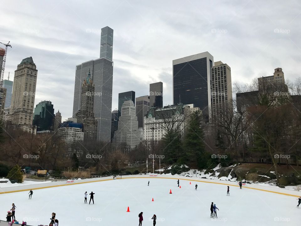 Ice skating rink in Central Park 