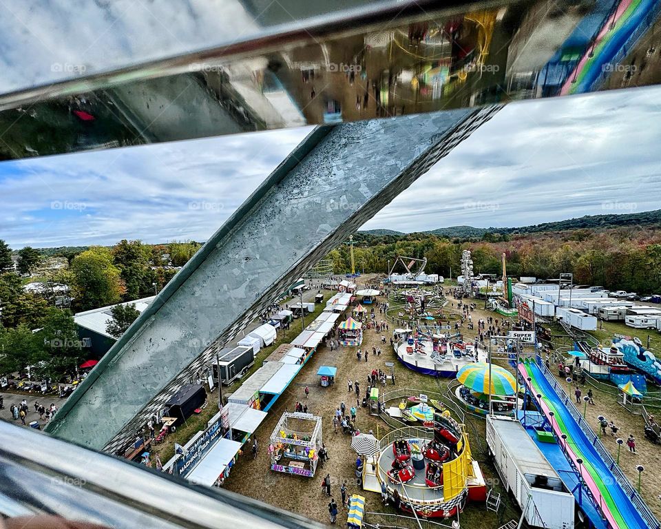 View of the fairgrounds from above 