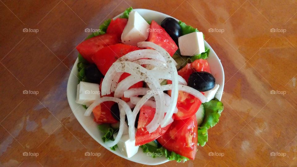 Greek style salad