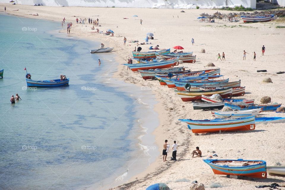 hammamet beach. vacation in Tunisia