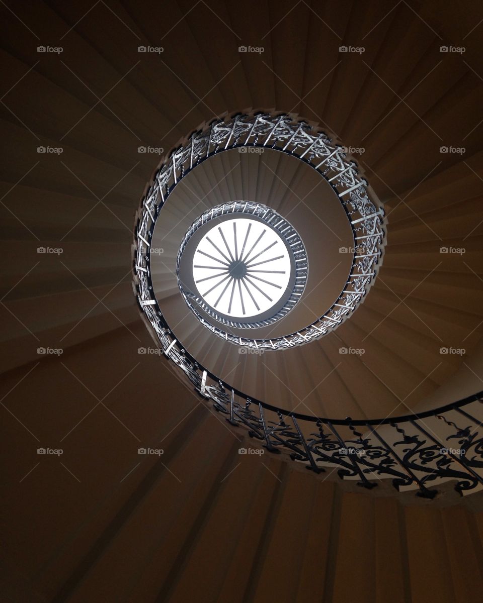 Twisted stairway at Queen's house Greenwich, London