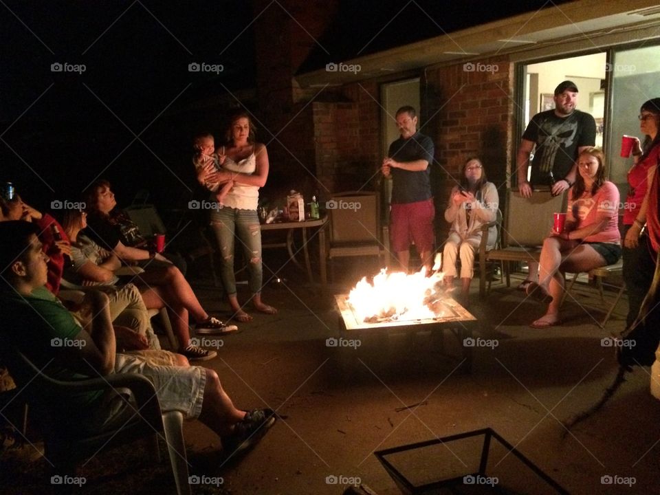 Friends by the Fire. Birthday Fire