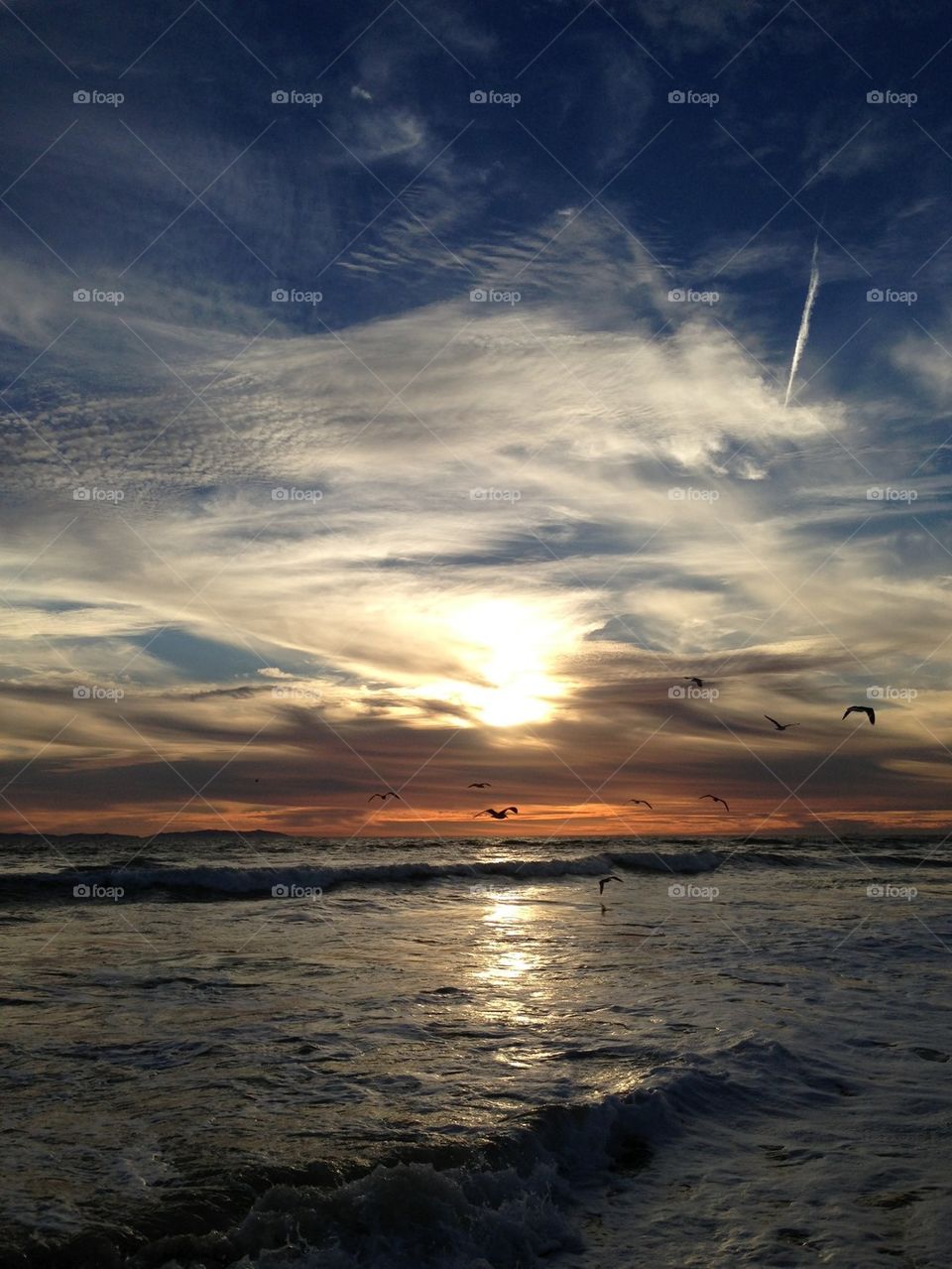 Sunset on Huntington Beach 