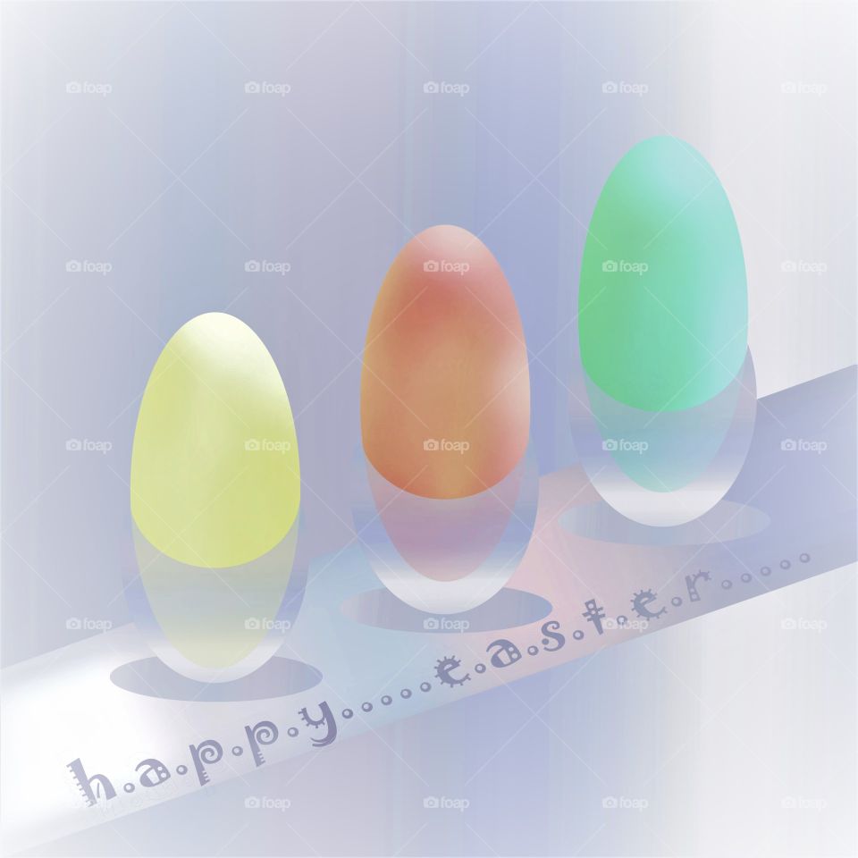 Happy Easter Text Art #1