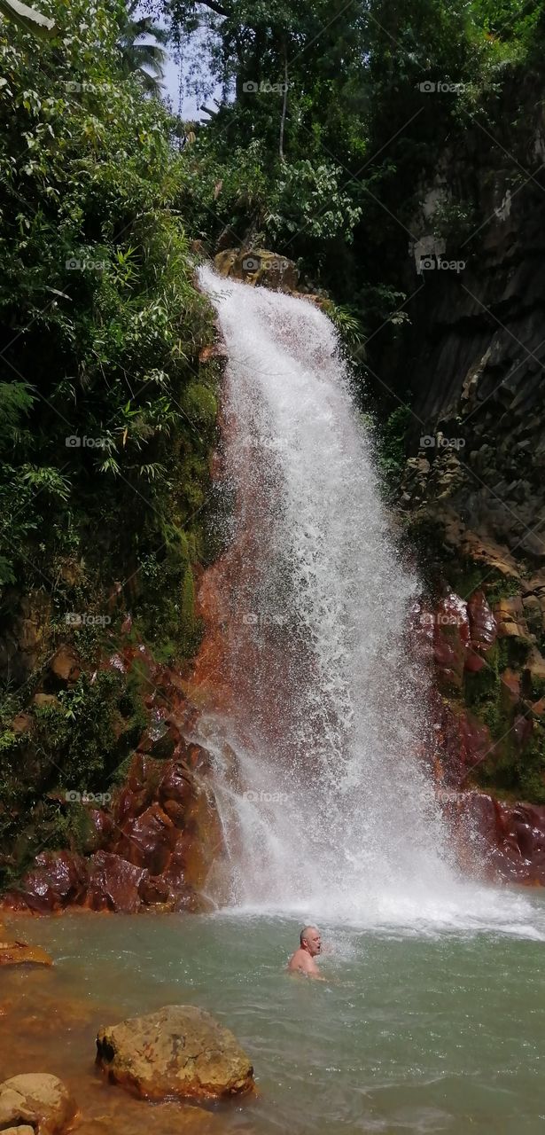 The pulangbato falls located at Valencia negros oriental Philippines.