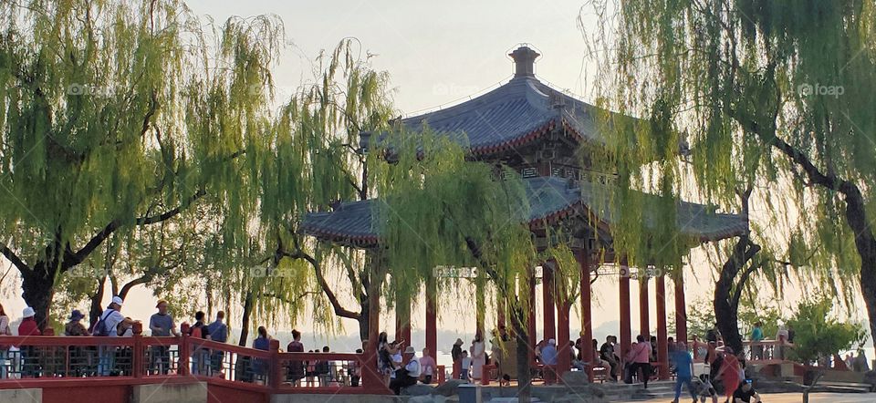 Summer Palace in the city of Beijing at evening