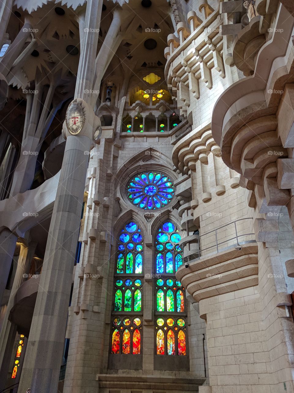 Blue Stained Glass La Sagrada Familia