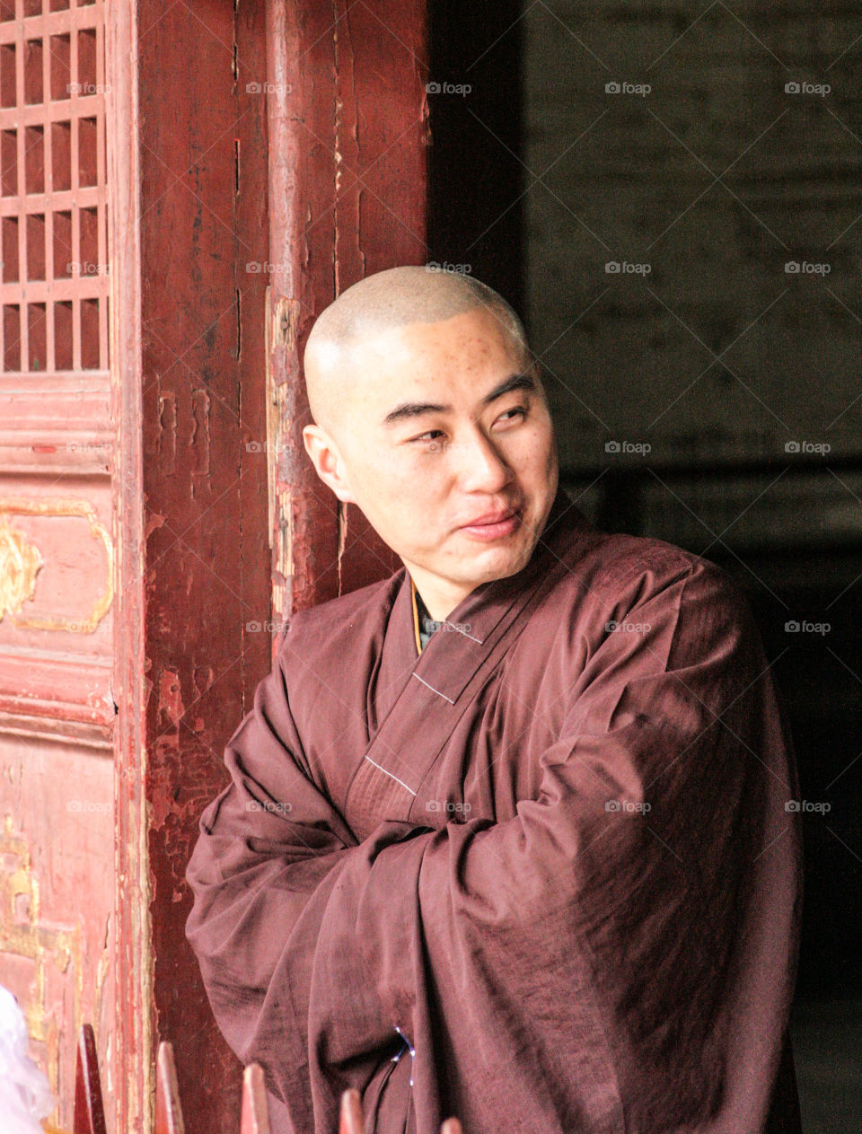 portrait of chinese monk