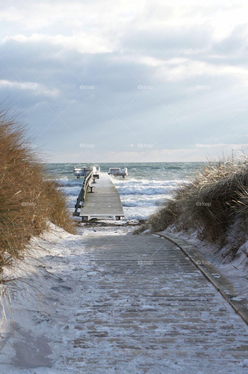 Winter beach