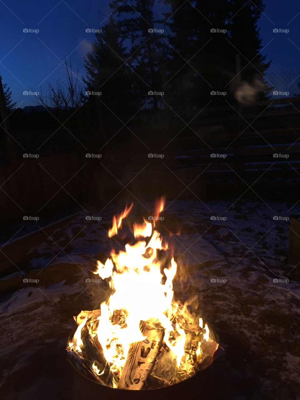 Campfire at the farm 