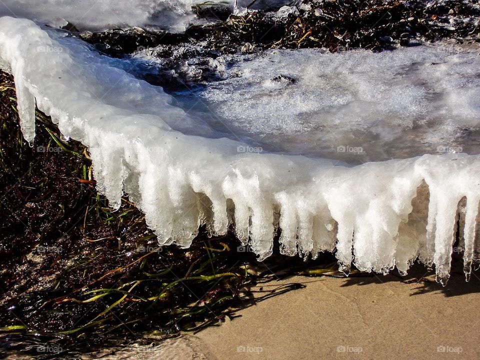 Frozen beach