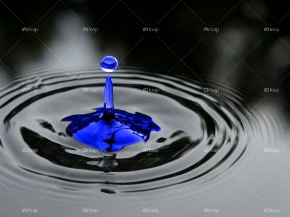 BLUE COLOUR SPLASH IN WATER