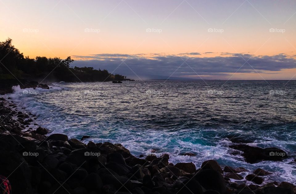 Dusk on the island of Hawaii 