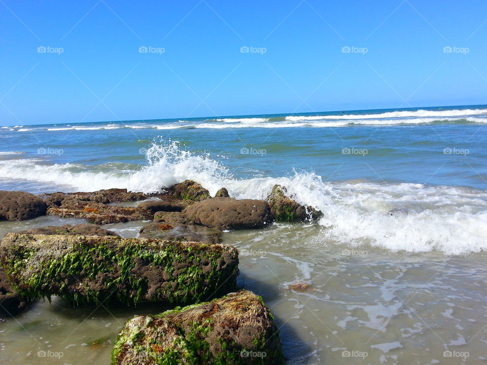 ocean. beach rocks