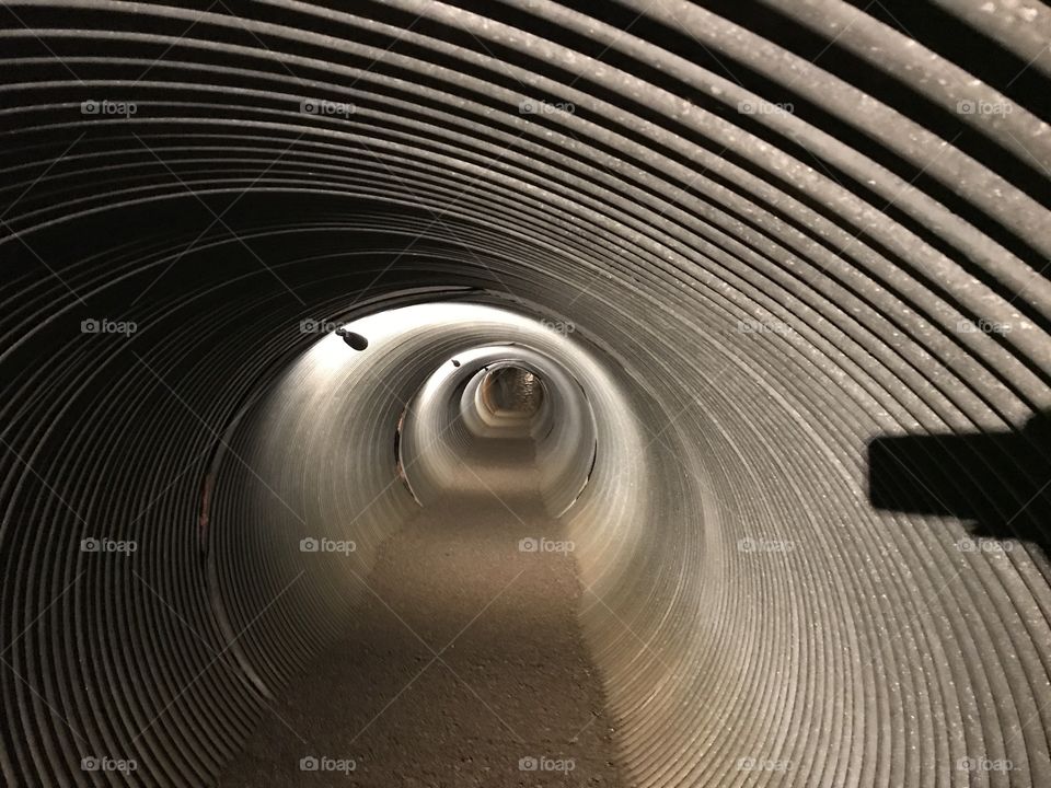 Tube tunnel cave.