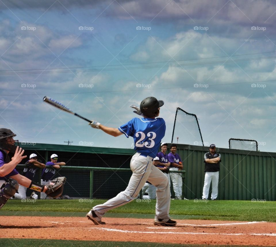 High school baseball player. 