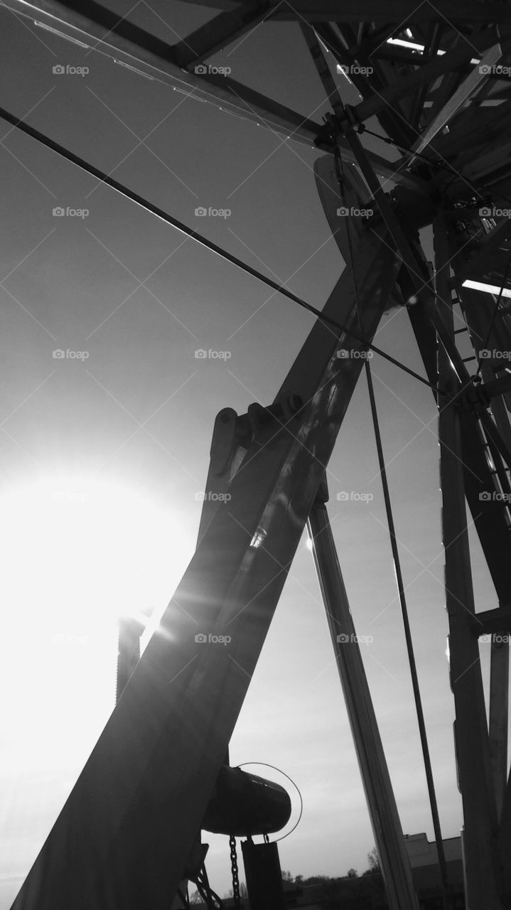 Sky, No Person, Bridge, Steel, Monochrome