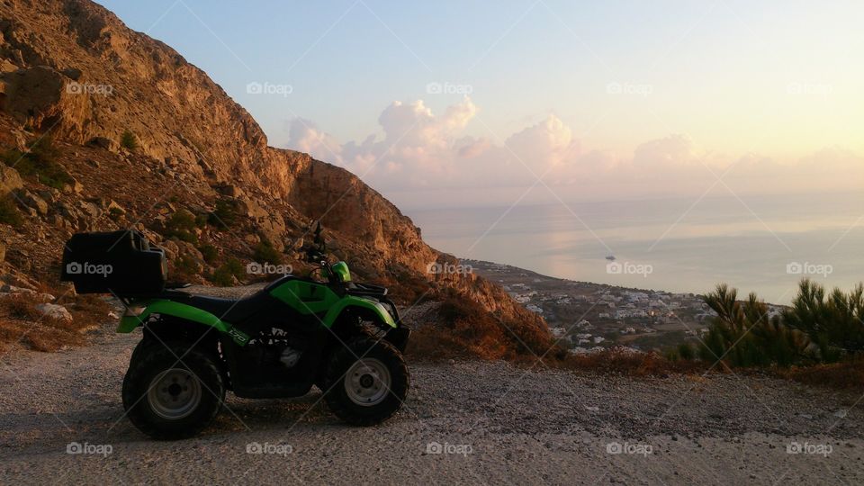 Riding ATV