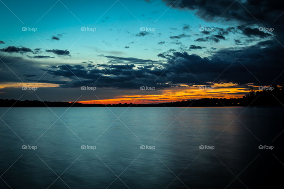 Sunset , lake 