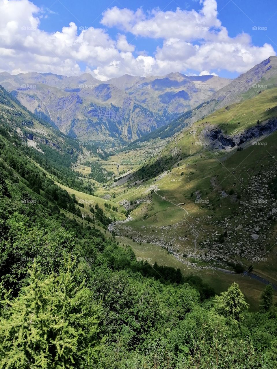 Landscape in mountain, Orcières, France