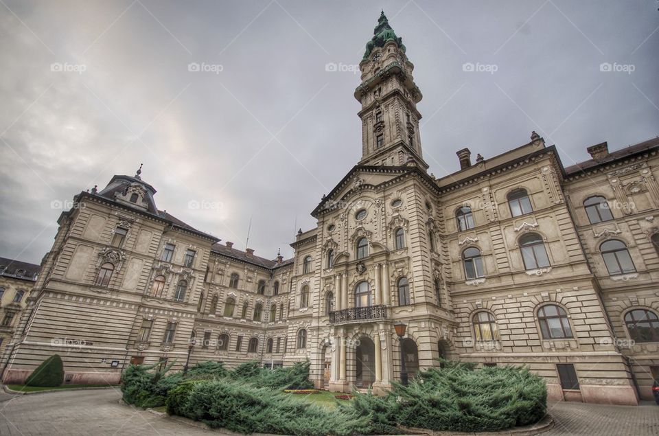 Győr, Hungary, town hall view