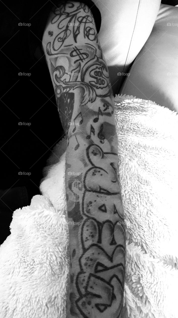 Black and White Arm Art