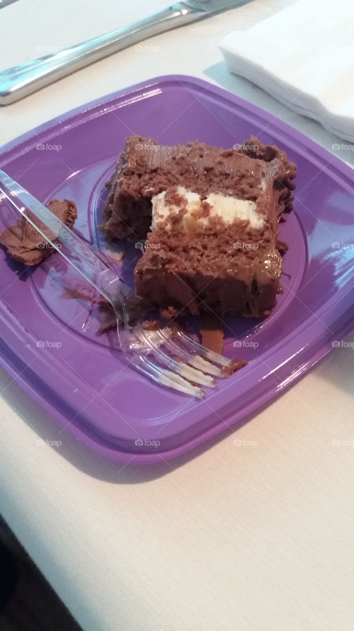 half  eaten cake