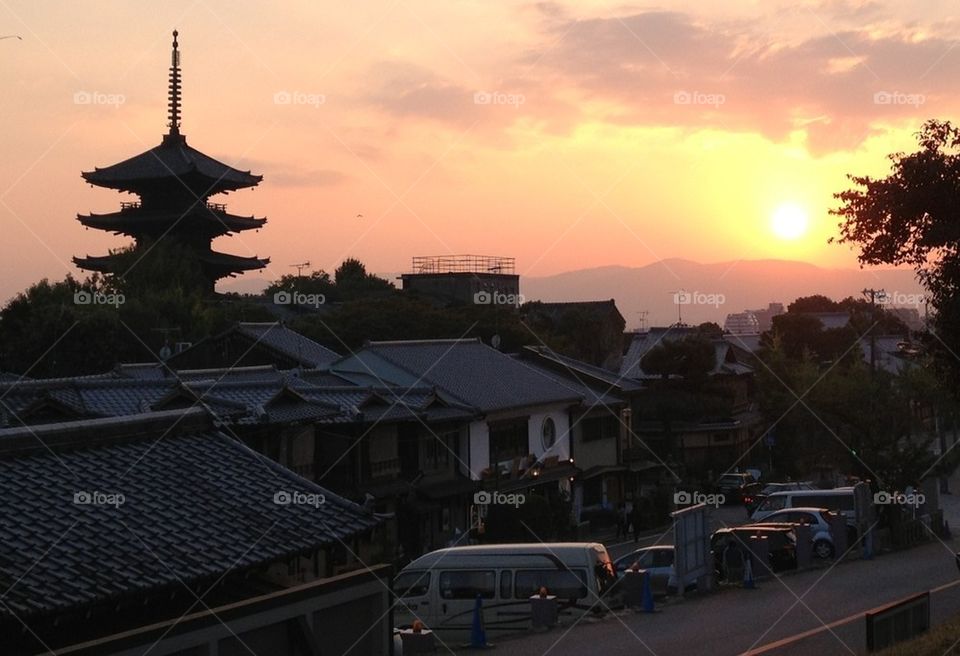 Kyoto sunset