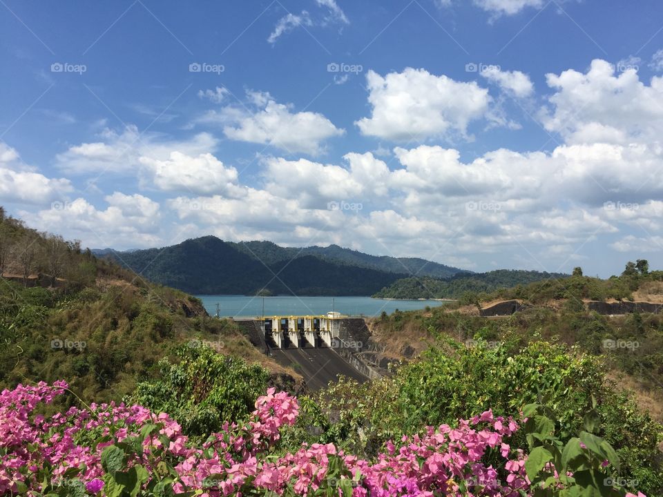 Beautiful dam in south part of Thailand