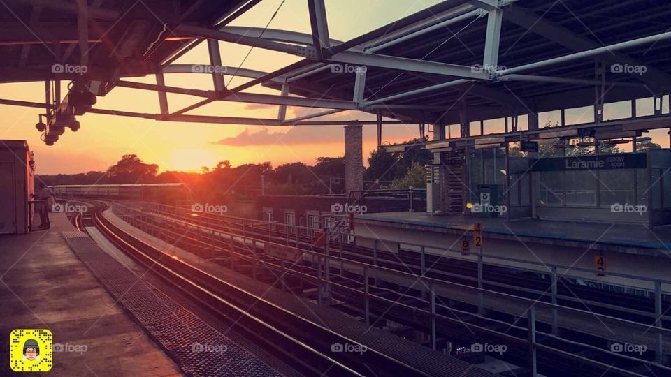 Sunset from Train Station.
