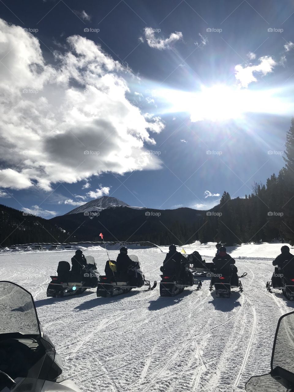 Snowmobile in the Rocky’s 