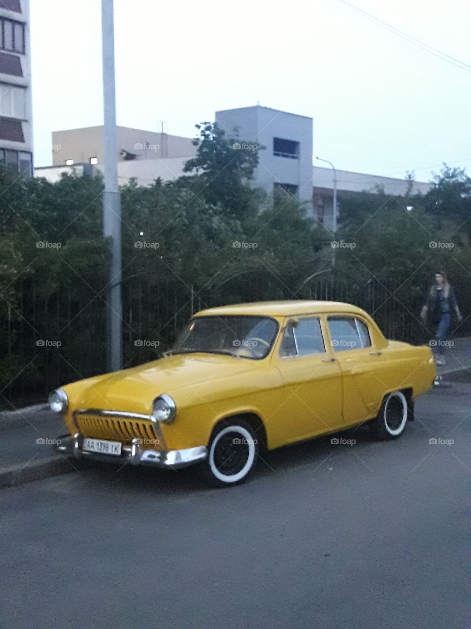 Vintage yellow car