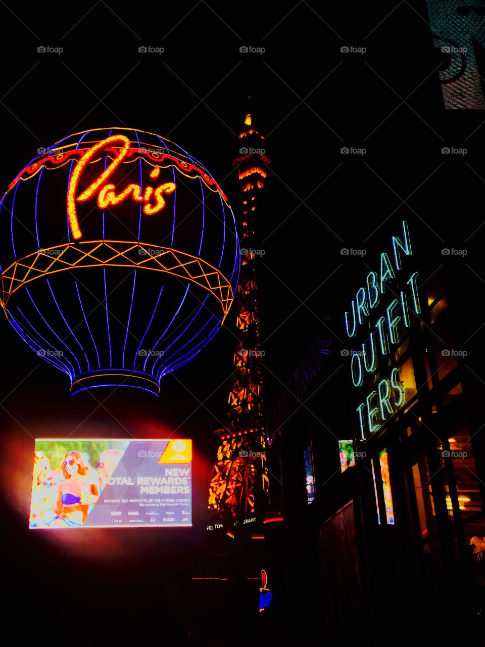 Paris Las Vegas at Night 