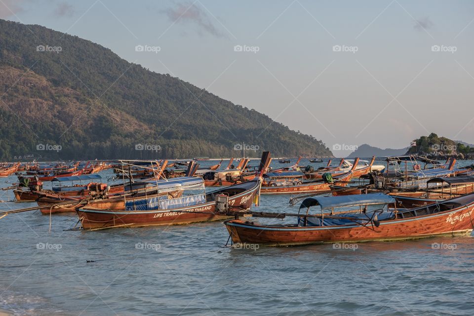 Traveller boat at beautiful island ... Koh Lipe Thailand